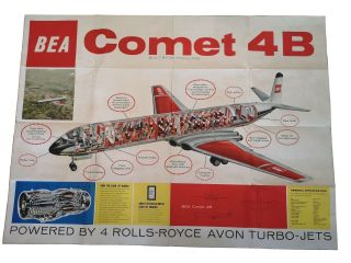 Comet 4b Bea Poster Retro Vintage