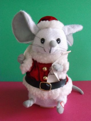 Vintage Gemmy Plush Dancing Singing 8 " Christmas Mouse