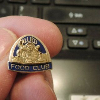 Vintage Allied Food Club 1/10 10k Gold Service Tie Tac Pin