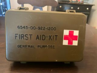 Vintage Us Military First Aid Kit With Contents 6545 - 00 - 922 - 1200