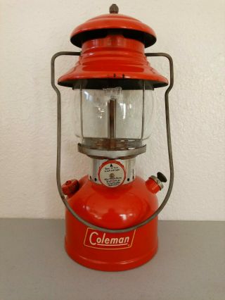 Coleman Lantern/single Mantle/model 200a/ Clear Glass/4 - 1958/red