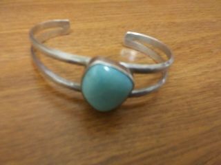 Vintage Sterling Silver 925 Turquoise Mexico Cuff Bracelet