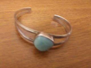 Vintage Sterling Silver 925 Turquoise Mexico Cuff Bracelet 2