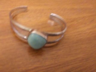 Vintage Sterling Silver 925 Turquoise Mexico Cuff Bracelet 3