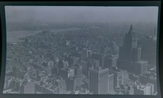 York City Skyline Aerial View Nyc Vintage Film 616 Photo Negative