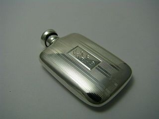 Art Deco Sterling Silver Perfume Bottle Scent Flask The Thomae Co.  1940s Mono Rke