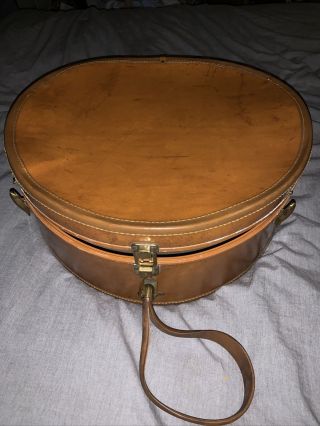 Vintage Samsonite Round Hat Box Suitcase No Key