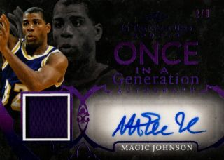 Magic Johnson 2020 Leaf In The Game Once In A Generation Patch Auto 2/9