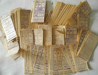 Bus Tickets: 500 London Transport " Short Gibsons " Pre Decimal,  Various Routes.