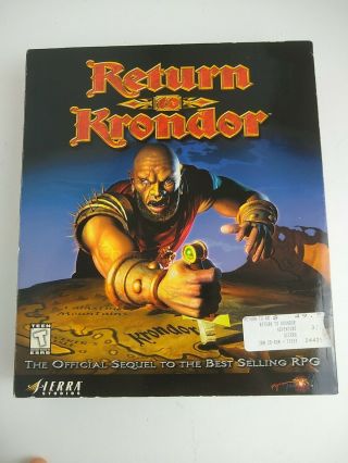 Return To Kronder Big Box Rpg Vintage Pc Video Game Sierra Win 95 98