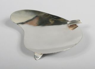 Modernist Mexican Sterling Silver Ashtray by Gosen Mid Century Vintage 3