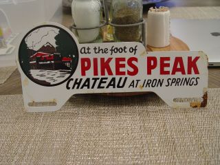 Chateau At Iron Springs Pikes Peak Colorado Souvenir License Plate Topper