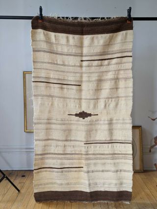 Antique Navajo Rug Native American Blanket Wool 1920 1930s Southwest