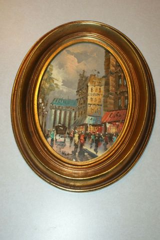 Vintage French Impressionist Oil Painting Signed Marino - Paris Street Scene