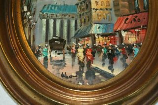 Vintage French Impressionist Oil Painting Signed MARINO - Paris Street Scene 2