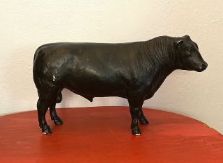 Vintage Breyer Black Angus Bull,  Black,  Model 365,  Matte/semi - Gloss