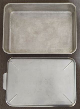 Vintage Foley 9” X 13” Aluminum Baking Cake Pan With Sliding Snap On Lid