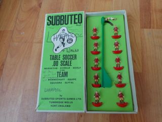 Vintage Subbuteo Hw Heavyweight Ref 41 Liverpool Complete Boxed Team