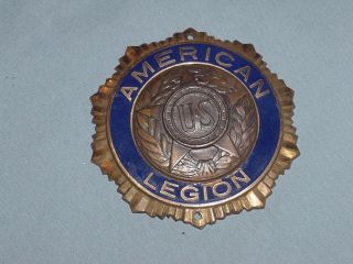 Vintage American Legion Radiator Emblem Badge License Plate Topper Model A Ford