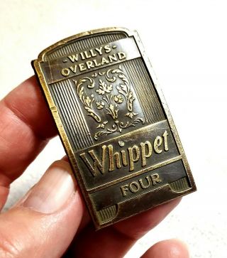 Whippet Four Radiator Badge Emblem 1929 - 31? Willys Overland D.  L.  Auld