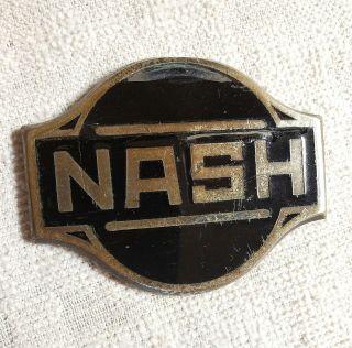 Nash Black Enamel Radiator Badge Emblem 1926 - 28