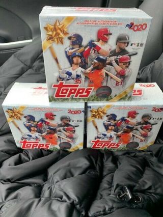 2020 Topps Holiday Mlb Boxes (3) Auto & Relic - - Ships Fast