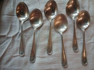 Bailey Banks And Biddle 6 Sterling Soup Spoons 1894