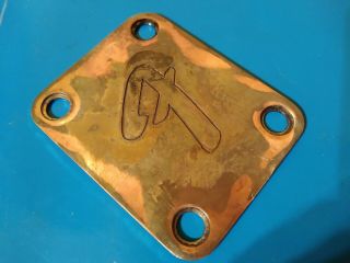 Very Old Neck Plate Fit To Fender Guitars - Vintage - Middle Of 70 