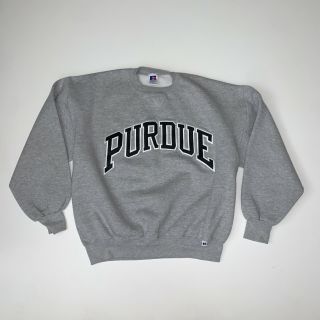 Vintage Purdue Boilermakers Crewneck Sweatshirt Size L/xl Russell Athletic