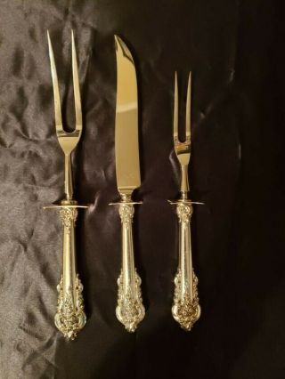 Wallace Sterling Silver Grande Baroque Carving Set