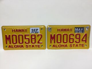 Hawaii Motorcycle Scooter Moped License Plates 2014