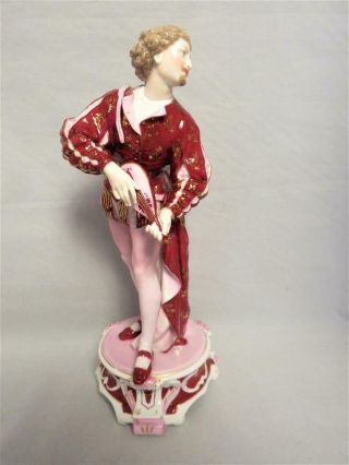 Antique Porcelain Triebner Ens & Eckert Germany Large Man Figure 1880 