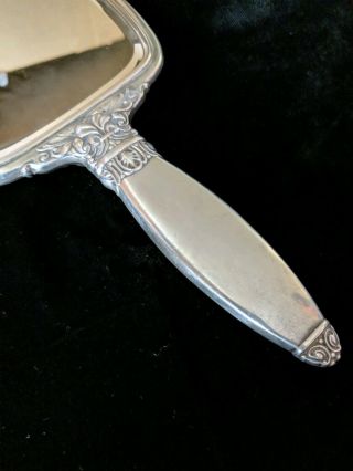 Antique Watson Co.  Sterling Silver Vanity Hand Mirror 8502 3