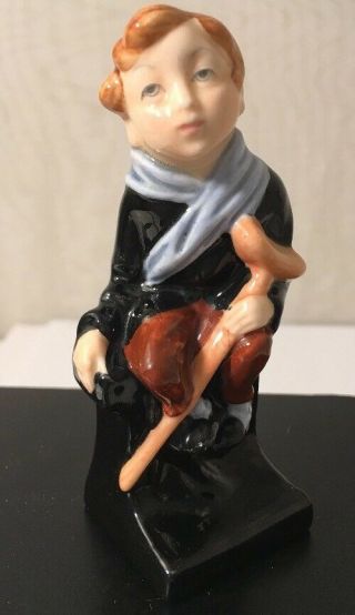 Vintage Royal Doulton England Tiny Tim Ceramic Figurine Dickens 4 - 1/4 " Tall Euc