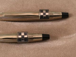 Vintage PURINA MILLS 10 Year Service Award CROSS 10k GF Pen,  Pencil Set in Case 2