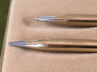 Vintage PURINA MILLS 10 Year Service Award CROSS 10k GF Pen,  Pencil Set in Case 3