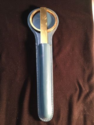 Vintage Letter Opener Scissor Set In Leather Case Germany