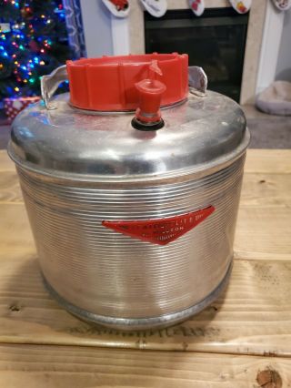 Vintage Featherlite Aluminum Water Cooler By Poloron Water Jug 1950s Usa