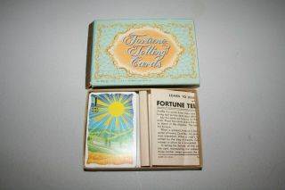 Vintage Fortune Telling Game Cards Whitman W Instructions And Box Colorful Cards