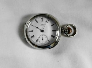 Antique Waltham Appleton Tracy & Co Open Face Pocket Watch 18s 15j Needs Service