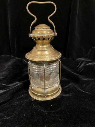 George B Carpenter Co.  Chicago Brass Marine Boat Nauical Lamp 1900