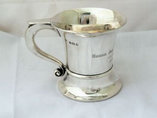 Solid Sterling Silver Christening Mug - Birmingham 1924 - Inscription