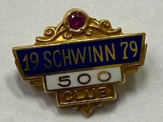 Vintage 1979 Schwinn Bicycle Co.  500 Club Dealer Only Pin