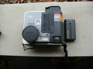 Sony Mavica Camera With Case Vintage Digital Floppy Drive Internal Battery
