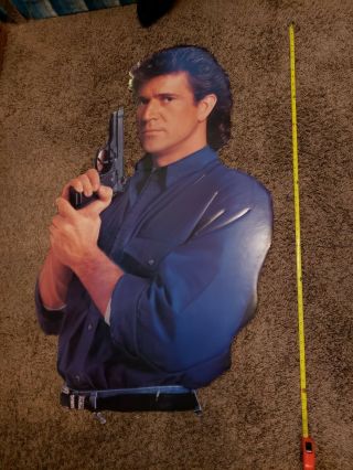 Mel Gibson Lethal Weapon 3 Theatrical Standee Display Piece - Vintage - Giant
