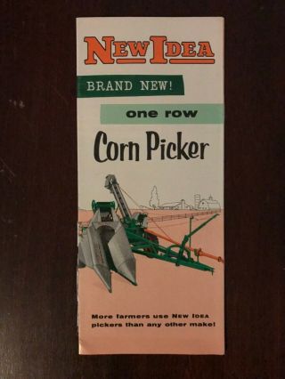 Vintage Idea One Row No.  10 Model Corn Picker 24 - Page Color Dealer Brochure