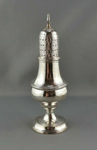 Antique George Iii English Sterling Silver 6 " Sugar Caster,  Shaker - London 1795
