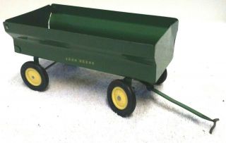 Vintage 70s Ertl 1/16 John Deere Tractor Flarebox Wagon Pressed Steel Farm Toy
