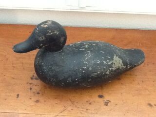 Vintage Wooden,  Glass Eyed,  Mason (?) Black Duck (?) Repaint