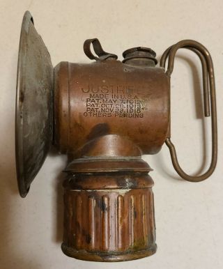 Antique Miners Carbide Lamp Justrite